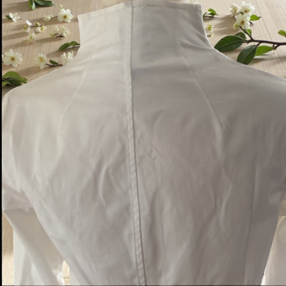 G.I.L.I. Crisp Cotton Button Down Fitted Long Sleeve Blouse   size 4  ~Exquisite - Picture 8 of 13